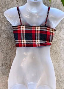 92. Plaid Crop Top