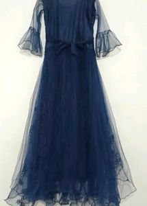 Elegant Navy Blue Ethnic Gown