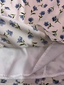White Floral Mini Skirt