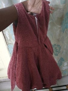Partywear Super Chocolate Colour Frock With 20size
