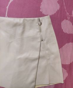 Zara Leather Skirt With Inside Shorts🥀