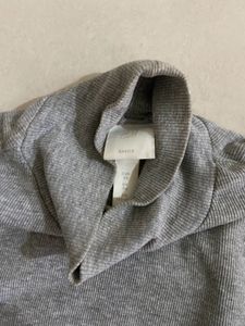 Gray Turtleneck Top