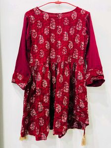 Short Frock With Gherdaar Sharara