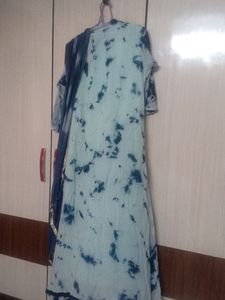 A LineTie Dye Kurti   With Dupatta