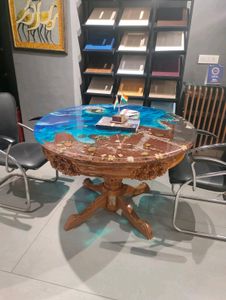 Glass Finish  Epoxy Table Furniture