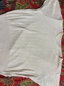White Knit Top