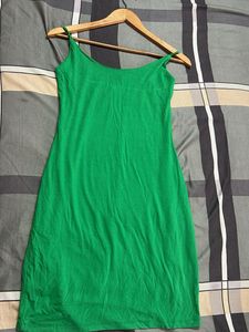 Green Mini Slip Dress