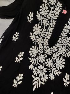 Chikankari Black Kurti