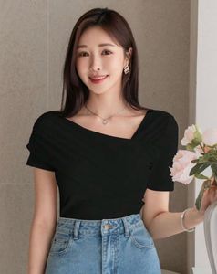 Chic Black Asymmetrical Top