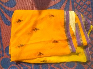 Yellow Saree with Blouse