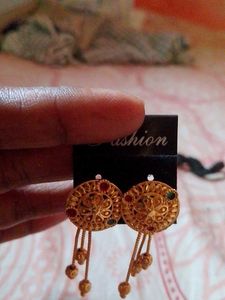 Gold Tone Dangle Earrings