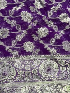 Purple Georgette Saree