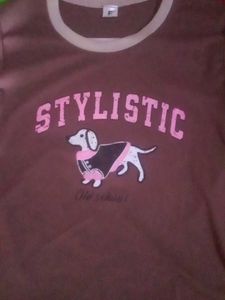 Cute Graphic Tee with Dog Print
