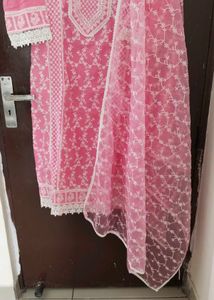 New Unused PureCotton Full Embroidery Suit