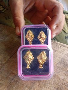 Gold Plated Earrings - Set of 2