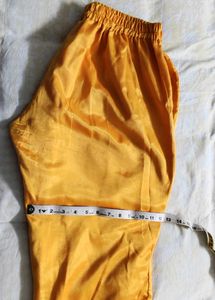 XL Kurta Pant dupatta Set In Golden Mustard Colour