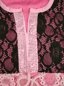 Women&#39;s Pink Net Top