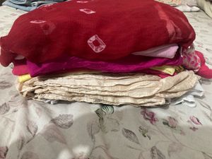 8 Different Coloured Dupattas In Combo