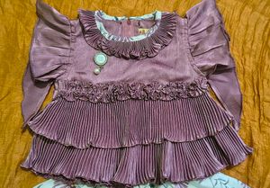 Girls' Purple Floral Outfit