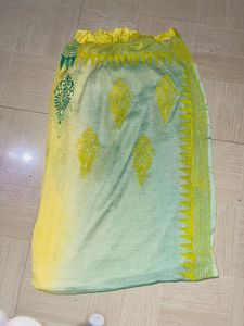 Yellow &amp; Teal Salwar Kameez