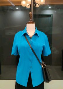 💥Price Drop💥Luxe Blue Summery Shirt