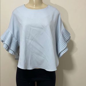 Shein Pleated Ruffle Top
