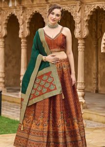 Silk Lehenga,Dupatta and Unstitched blouse