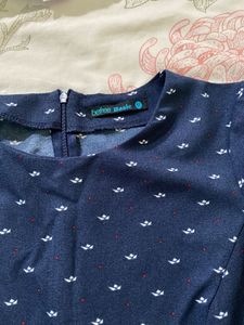 Flare Navy Blue Casual Dress