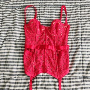 Beautiful Lacy Victoria&#39;s Secret Pink Corset ❤️