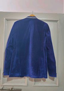 Navy Blue Velvet Blazer
