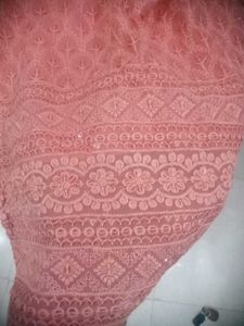 Branded Chickenkari Kurti With Attached Lining