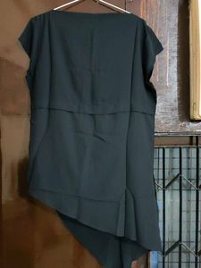 Black Asymmetric Hem Top