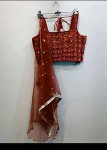 Sequins Embellished Lehenga With Handwork choli