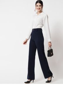 Navy Blue Formal Straight Trouser