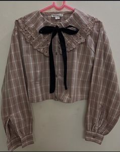 Cute Collar Top With Bow🎀