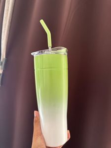 New Green &amp; White Steel Sipper