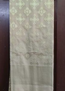 Beige With Golden Embroidered Dupatta