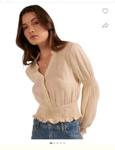 Gorgeous Casual Puff Sleeves Solid Women Top