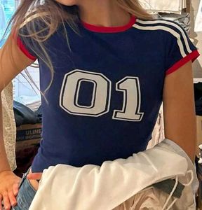 STYLECAST varsity printed cropped t shirt