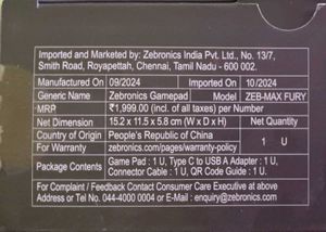 SEALED Zebronics Max Fury Wireless Controller