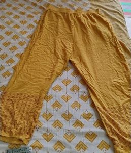 Yellow Printed Leggings
