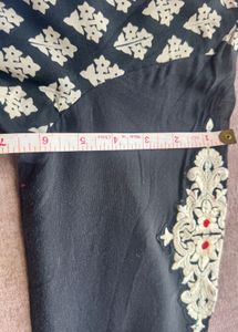 Red and Black Anarkali Gown With Net Dupatta
