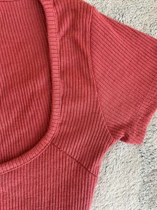 SSS Square Neck Mauve Top