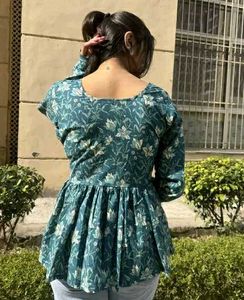 Floral Print Peplum Top