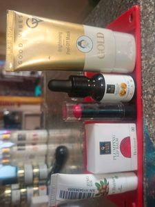 Gold Glowing Mask ,Serum, Lip balm, Stick,lotion