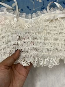 Cute white corset style top