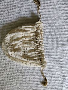 Vintage Crochet Drawstring Pouch