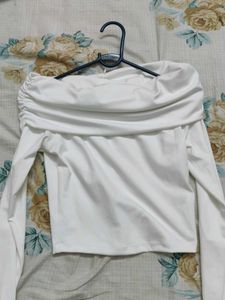 White off shoulder top