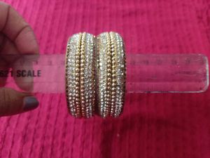 Sparkly Gold Bangles - Set of 4
