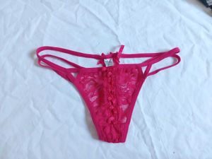 Pink Lace Thong